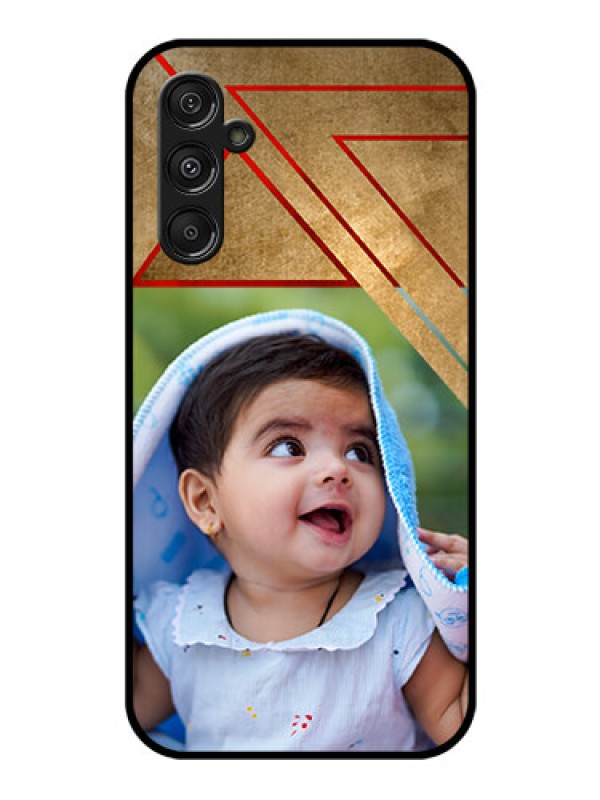 Custom Galaxy F34 5G Custom Glass Phone Case - Gradient Abstract Texture Design