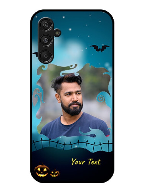 Custom Galaxy F34 5G Custom Glass Phone Case - Halloween Frame Design