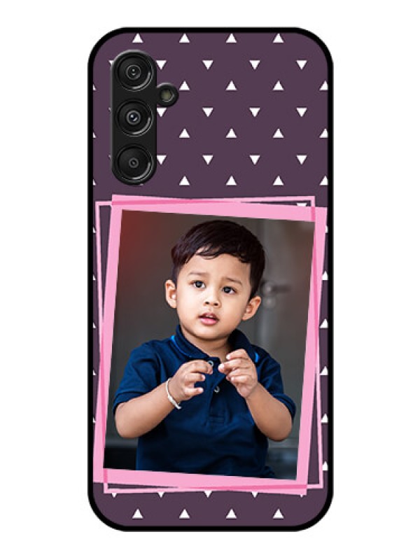 Custom Galaxy F34 5G Custom Glass Phone Case - Triangle Pattern Dotted Design