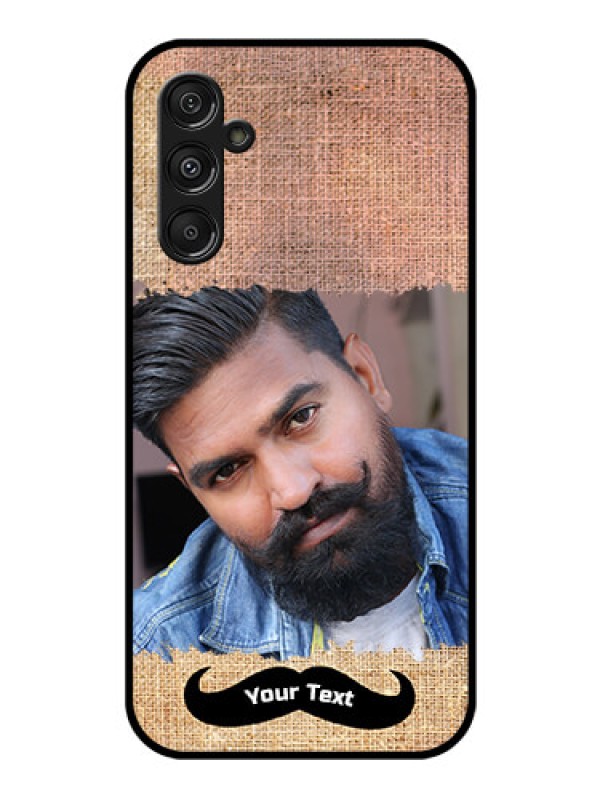 Custom Galaxy F34 5G Custom Glass Phone Case - With Texture Design