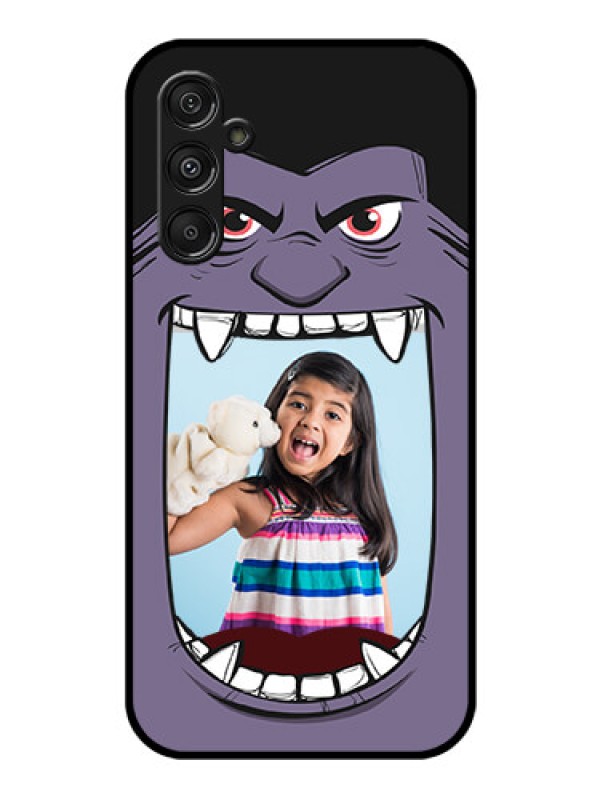 Custom Galaxy F34 5G Custom Glass Phone Case - Angry Monster Design