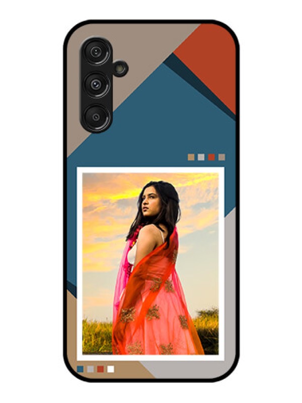 Custom Galaxy F34 5G Custom Glass Phone Case - Retro Color Pallet Design