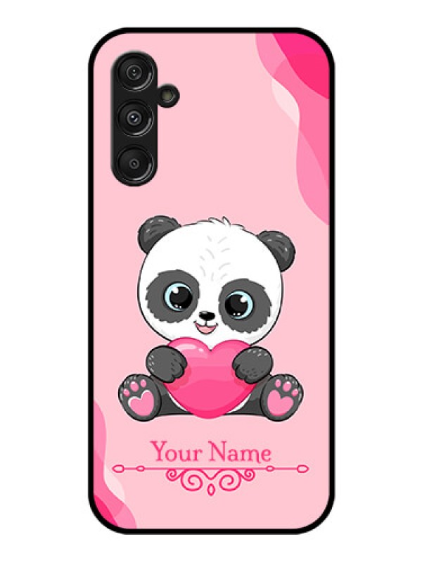Custom Galaxy F34 5G Custom Glass Phone Case - Cute Panda Design