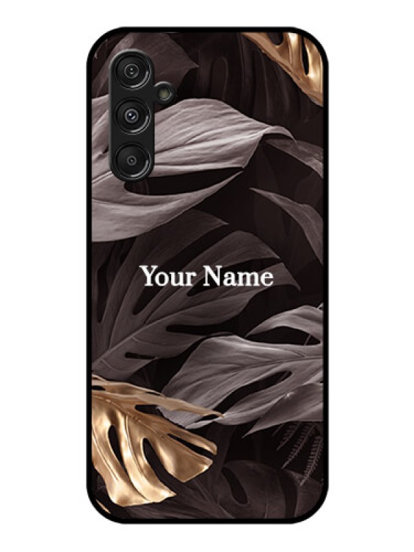 Custom Galaxy F34 5G Custom Glass Phone Case - Wild Leaves Digital Paint Design