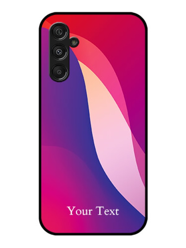 Custom Galaxy F34 5G Custom Glass Phone Case - Digital Abstract Overlap Design