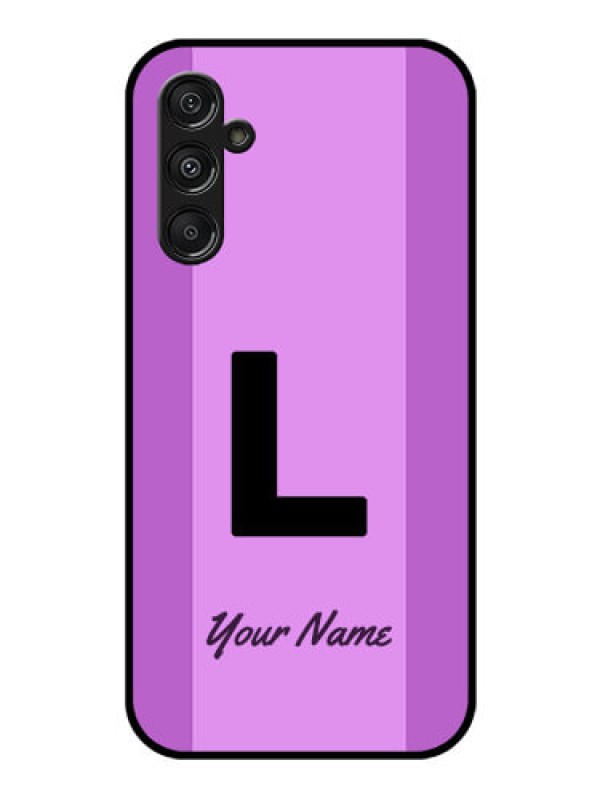 Custom Galaxy F34 5G Custom Glass Phone Case - Tricolor Custom Text Design