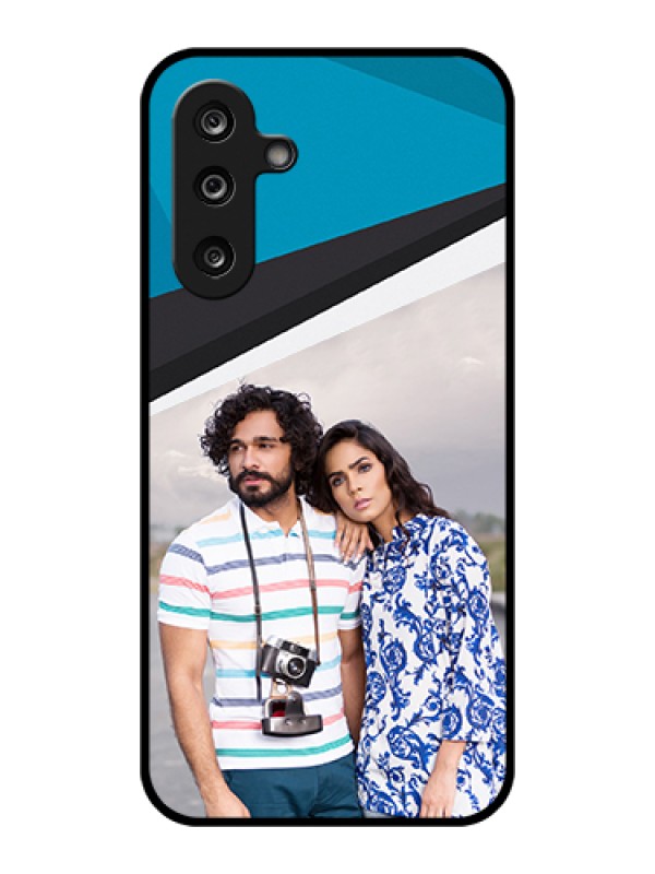 Custom Samsung Galaxy F36 5G Custom Glass Phone Case - Simple Pattern Photo Upload Design