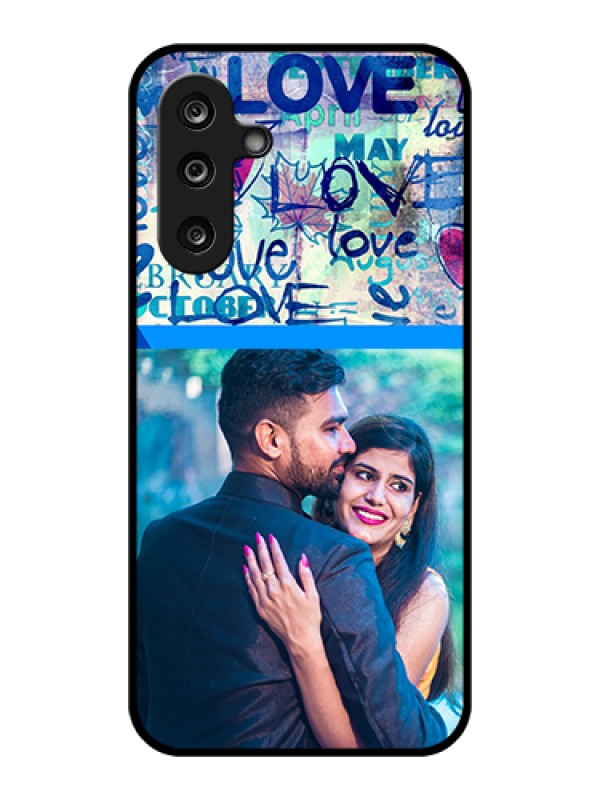 Custom Samsung Galaxy F36 5G Custom Glass Phone Case - Colorful Love Design