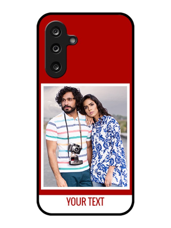 Custom Samsung Galaxy F36 5G Custom Glass Phone Case - Red Color Design