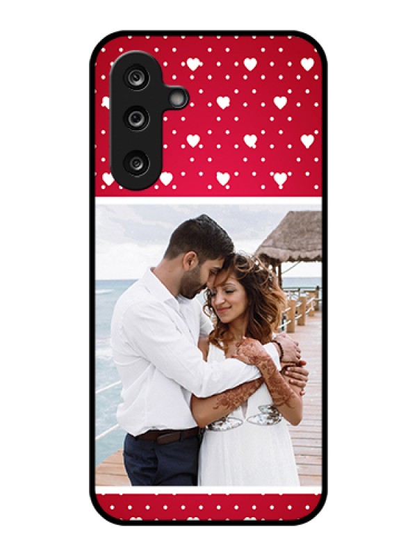 Custom Samsung Galaxy F36 5G Custom Glass Phone Case - Hearts Mobile Case Design