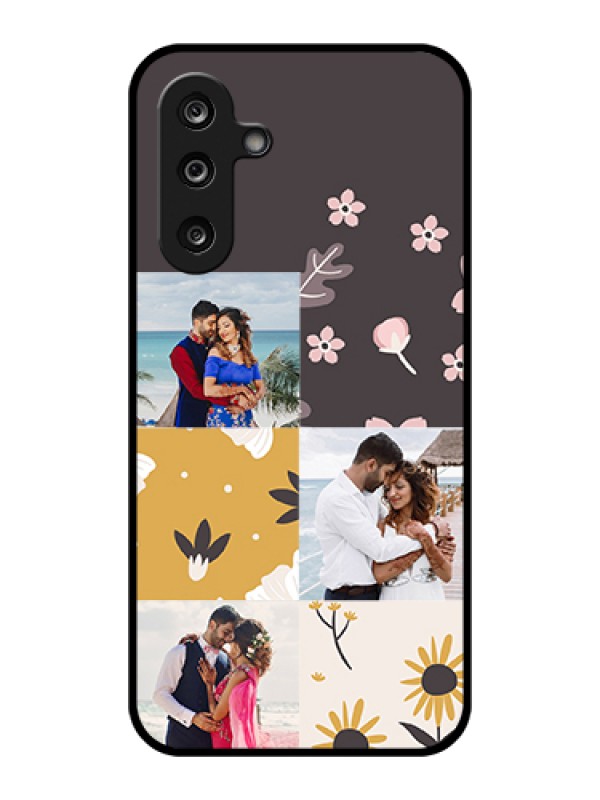 Custom Samsung Galaxy F36 5G Custom Glass Phone Case - 3 Images With Floral Design