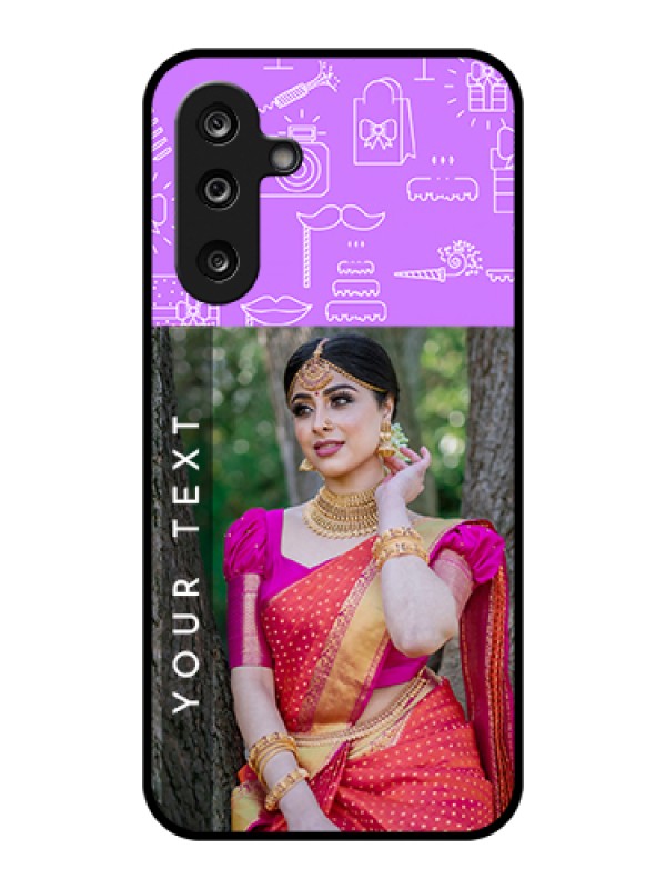 Custom Samsung Galaxy F36 5G Custom Glass Phone Case - Birthday Icons Design