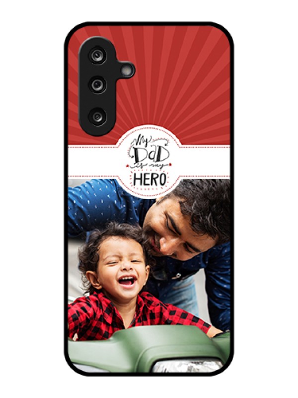 Custom Samsung Galaxy F36 5G Custom Glass Phone Case - My Dad Hero Design