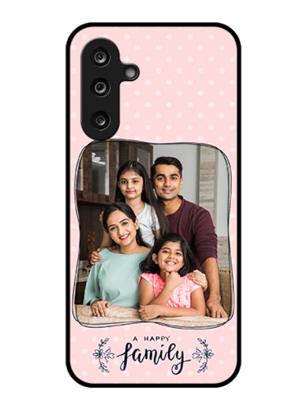 Custom Samsung Galaxy F36 5G Custom Glass Phone Case - Family With Dots Design