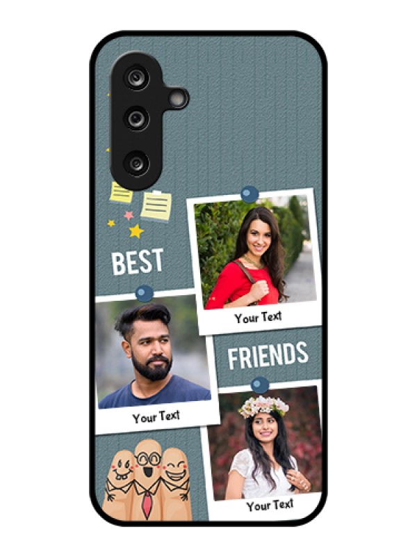 Custom Samsung Galaxy F36 5G Custom Glass Phone Case - Sticky Frames And Friendship Design