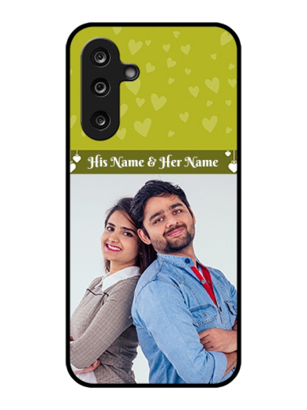 Custom Samsung Galaxy F36 5G Custom Glass Phone Case - You & Me Heart Design