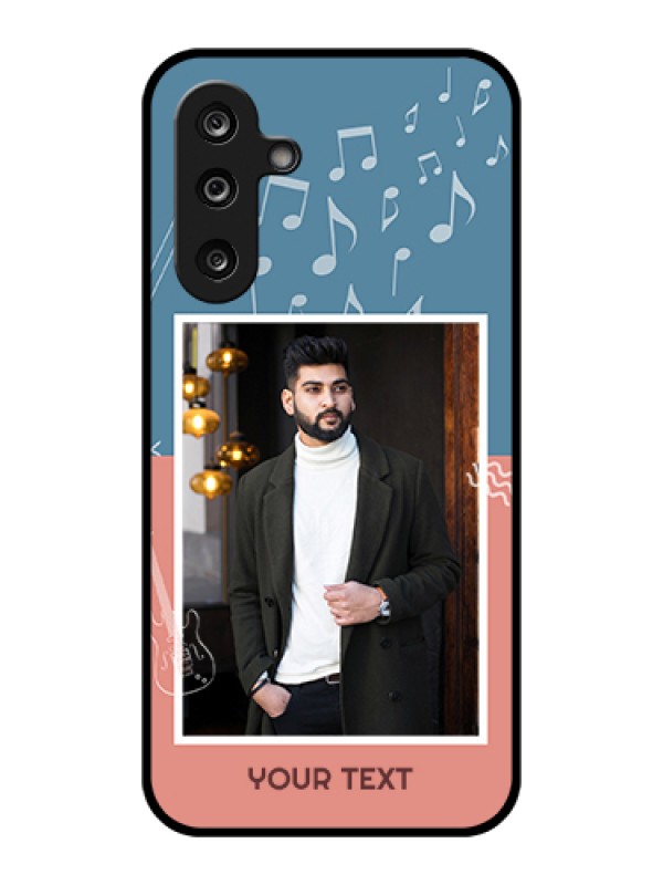 Custom Samsung Galaxy F36 5G Custom Glass Phone Case - With Color Musical Note Design