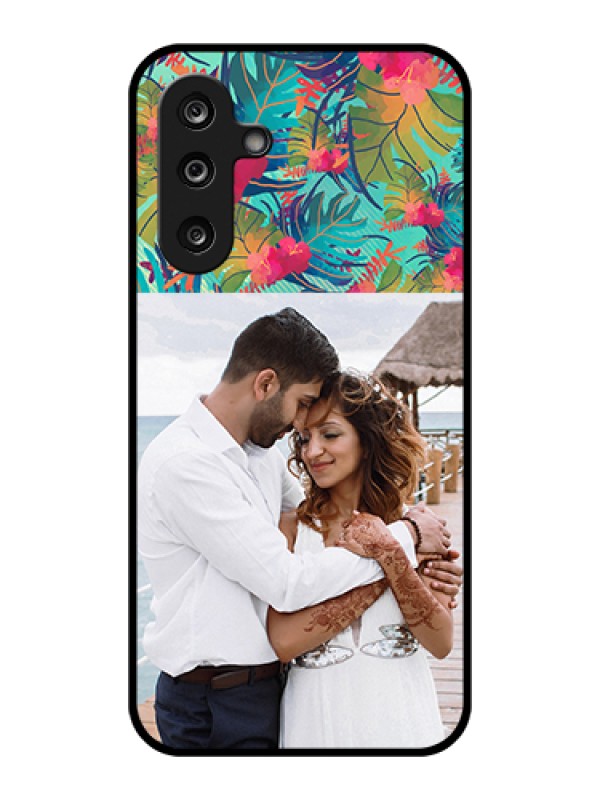 Custom Samsung Galaxy F36 5G Custom Glass Phone Case - Watercolor Floral Design