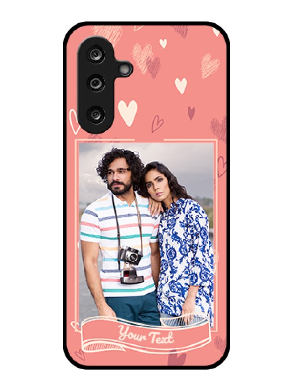 Custom Samsung Galaxy F36 5G Custom Glass Phone Case - Love Doodle Art Design