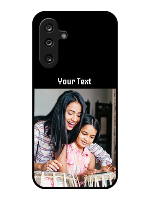 Custom Samsung Galaxy F36 5G Custom Glass Phone Case - Photo With Name Design