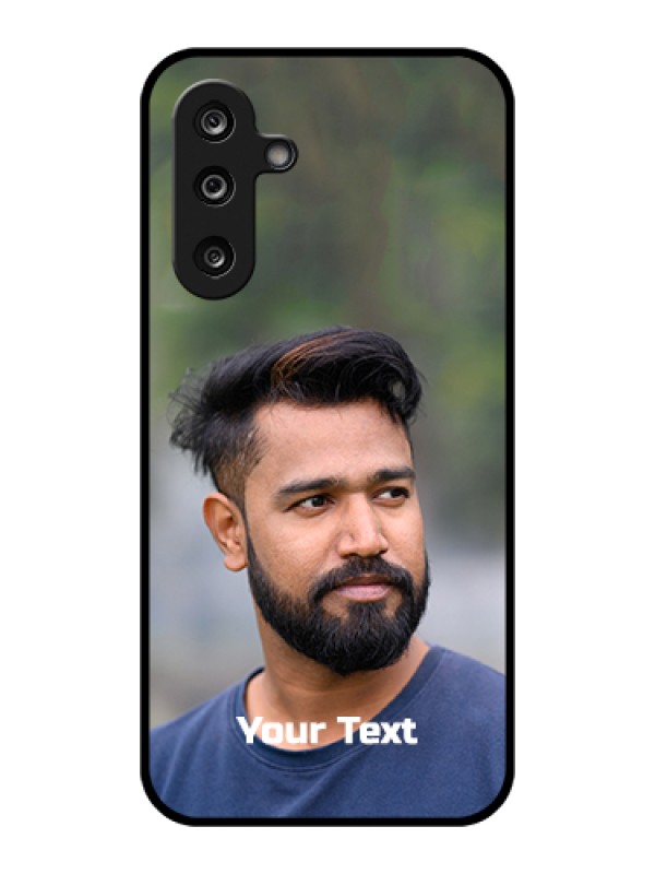 Custom Samsung Galaxy F36 5G Custom Glass Phone Case - Photo With Text Design