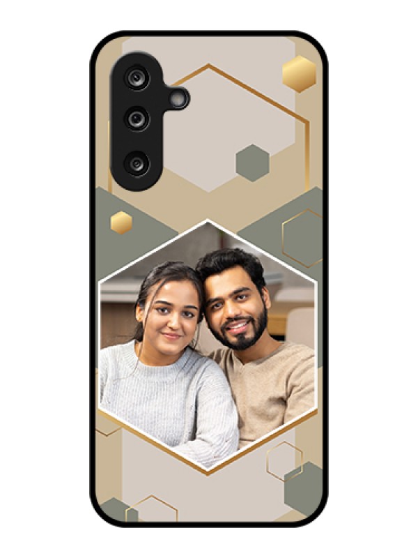 Custom Samsung Galaxy F36 5G Custom Glass Phone Case - Stylish Hexagon Pattern Design