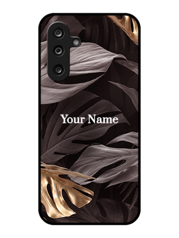 Custom Samsung Galaxy F36 5G Custom Glass Phone Case - Wild Leaves Digital Paint Design