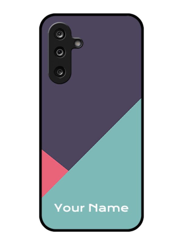 Custom Samsung Galaxy F36 5G Custom Glass Phone Case - Tri Color Abstract Design