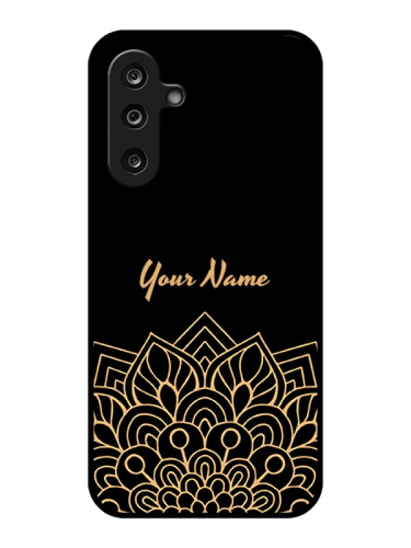 Custom Samsung Galaxy F36 5G Custom Glass Phone Case - Golden Mandala Design