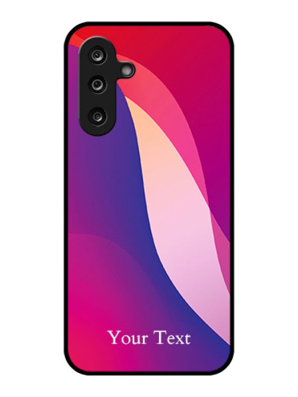 Custom Samsung Galaxy F36 5G Custom Glass Phone Case - Digital Abstract Overlap Design