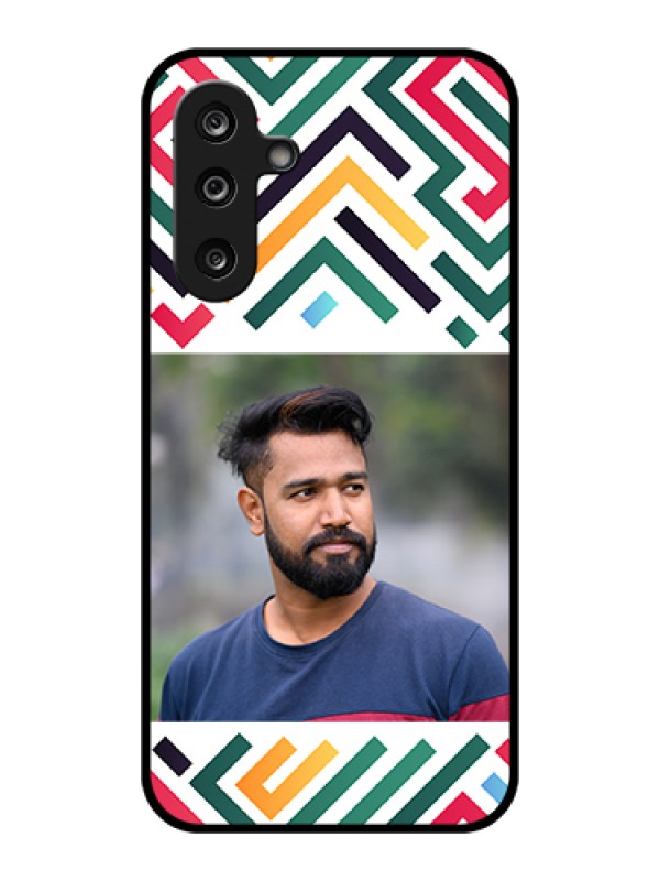 Custom Samsung Galaxy F36 5G Custom Glass Phone Case - Colorful Maze Pattern Design