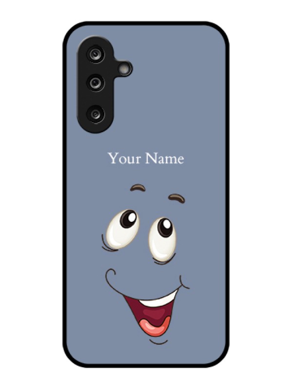 Custom Samsung Galaxy F36 5G Custom Glass Phone Case - Laughing Cartoon Face Design