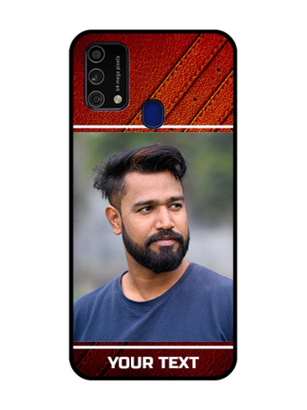 Custom Galaxy F41 Personalized Glass Phone Case  - Leather Phone Case Design