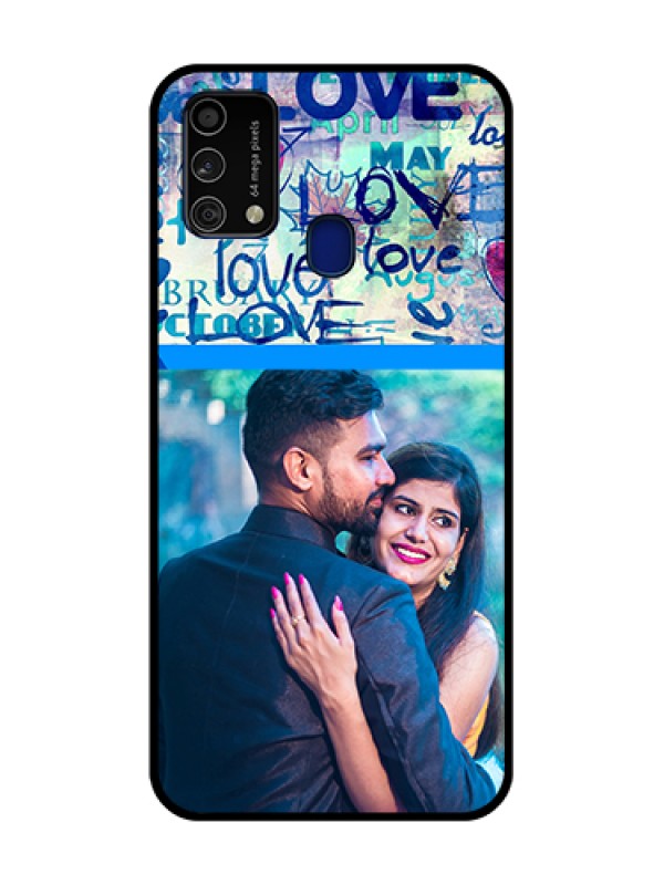 Custom Galaxy F41 Custom Glass Mobile Case  - Colorful Love Design