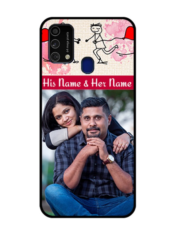 Custom Galaxy F41 Photo Printing on Glass Case  - You and Me Case Design