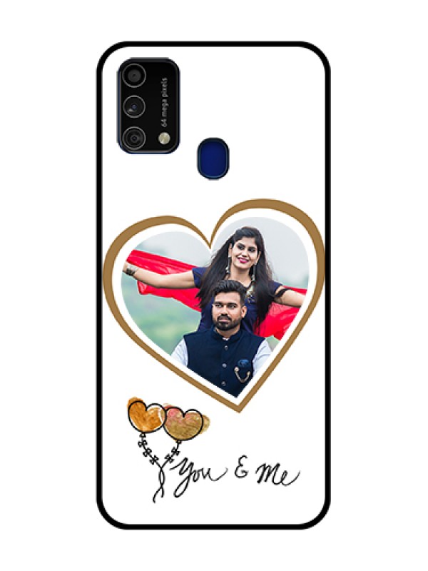 Custom Galaxy F41 Custom Glass Mobile Case  - You & Me Design