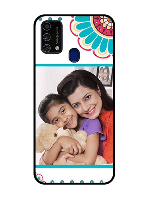Custom Galaxy F41 Custom Glass Phone Case  - Flower Design
