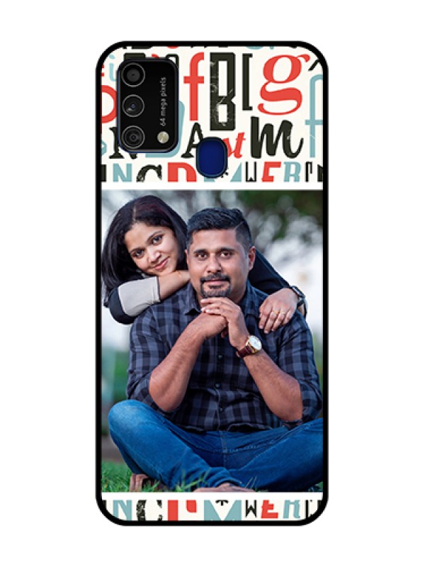 Custom Galaxy F41 Personalized Glass Phone Case  - Alphabet Design