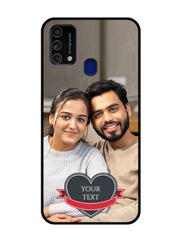 Custom Galaxy F41 Custom Glass Phone Case  - Just Married Couple Design