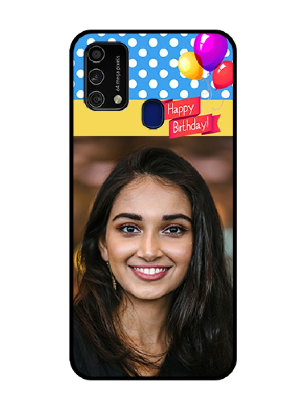 Custom Galaxy F41 Custom Glass Mobile Case  - Happy Birthday Design