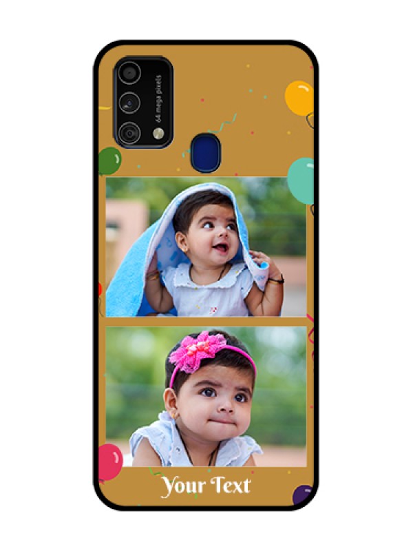 Custom Galaxy F41 Personalized Glass Phone Case  - Image Holder with Birthday Celebrations Design