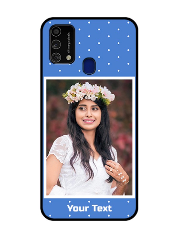 Custom Galaxy F41 Photo Printing on Glass Case  - Polka dots design