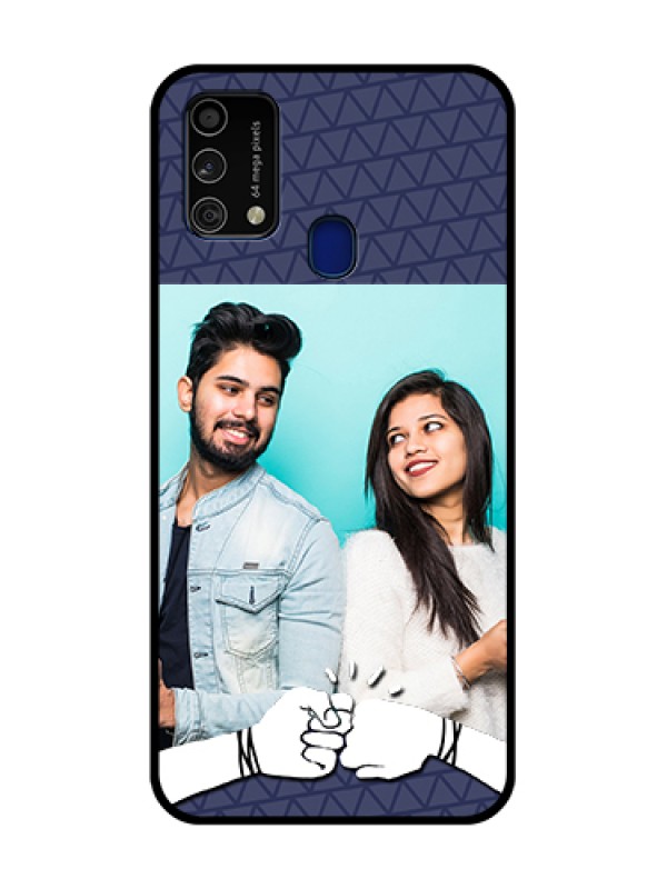 Custom Galaxy F41 Photo Printing on Glass Case  - with Best Friends Design  