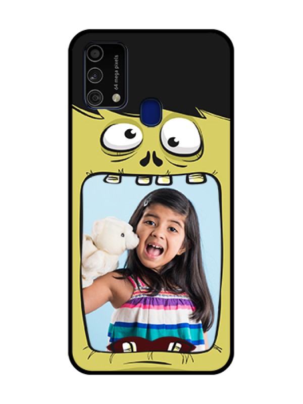 Custom Galaxy F41 Personalized Glass Phone Case  - Cartoon monster back case Design