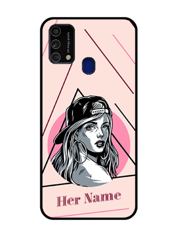 Custom Galaxy F41 Personalized Glass Phone Case - Rockstar Girl Design