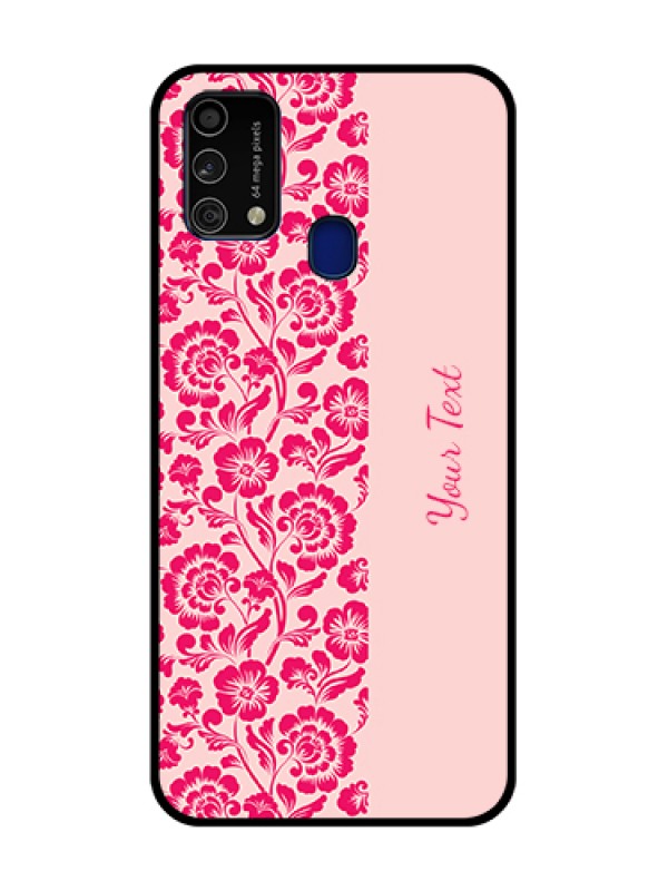 Custom Galaxy F41 Custom Glass Phone Case - Attractive Floral Pattern Design