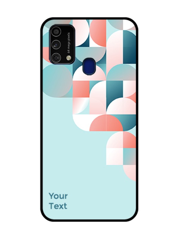 Custom Galaxy F41 Custom Glass Phone Case - Stylish Semi-circle Pattern Design