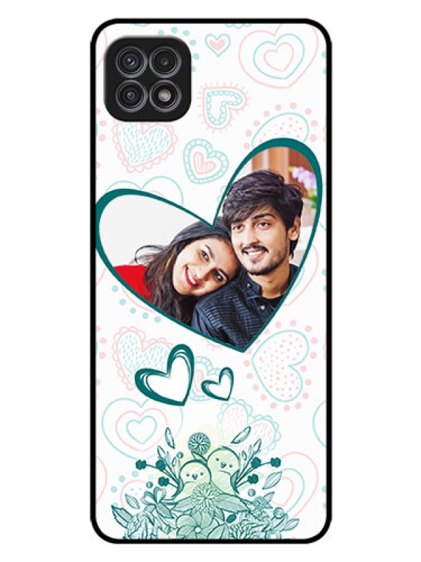 Custom Galaxy F42 5G Photo Printing on Glass Case  - Premium Couple Design