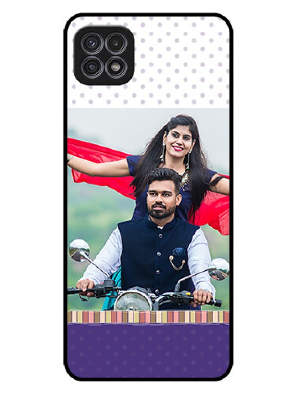 Custom Galaxy F42 5G Photo Printing on Glass Case  - Cute Family Design