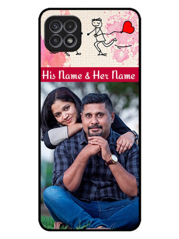 Custom Galaxy F42 5G Photo Printing on Glass Case  - You and Me Case Design